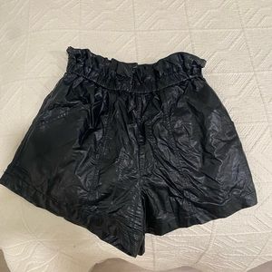 Free People Leather shorts